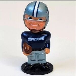Vintage Dallas Cowboys Bobblehead Football Player Collectable Figurine 3" Tall